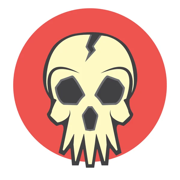Logo colorido del cráneo — Vector de stock