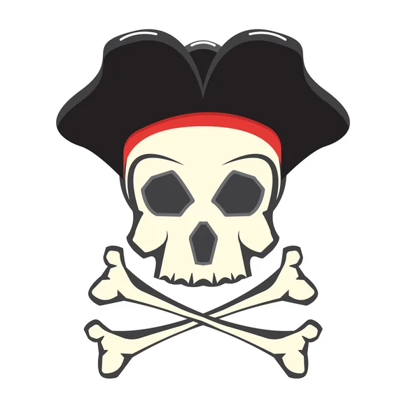 Pirate skull logo — Stock Vector