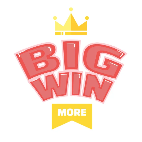 Big win banner — Stock Vector