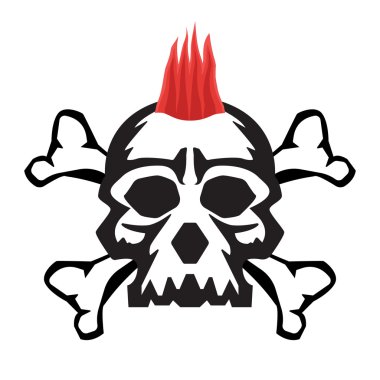 Mohawk kafatası saç modeli