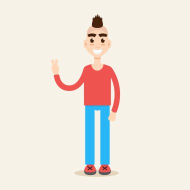 Mohawk saç modeli karakter