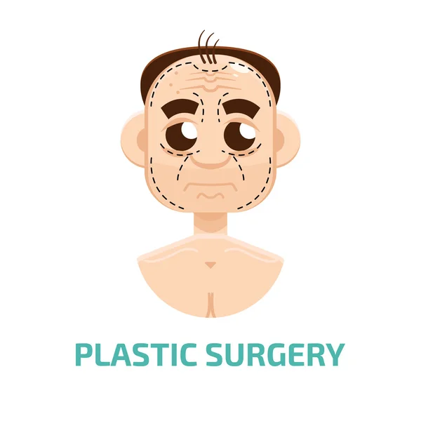 Homem plástico cirurgia —  Vetores de Stock