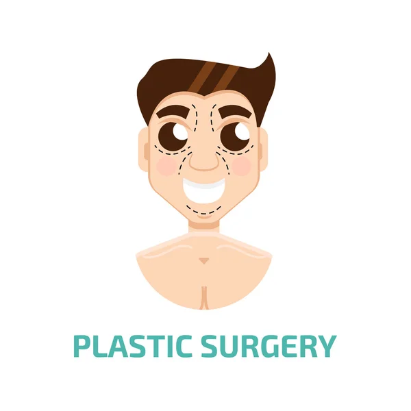 Plastic man surgery — Stock Vector