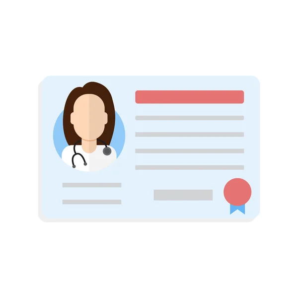 Licence médecin illustration — Image vectorielle