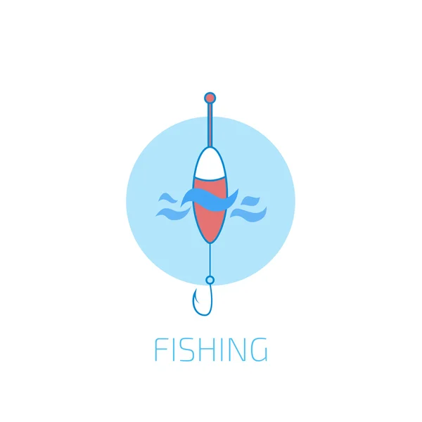 捕鱼齿轮徽标 — 图库矢量图片
