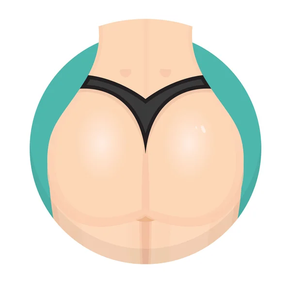 Nalgas, nalgas, icono — Vector de stock