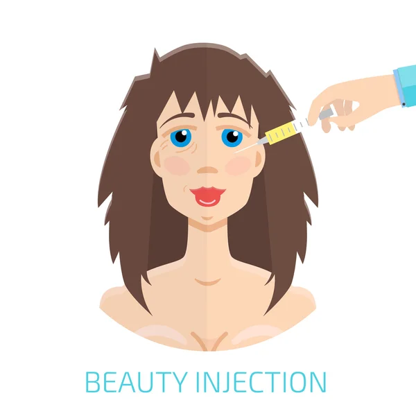 Injections d'acide hyaluronique — Image vectorielle