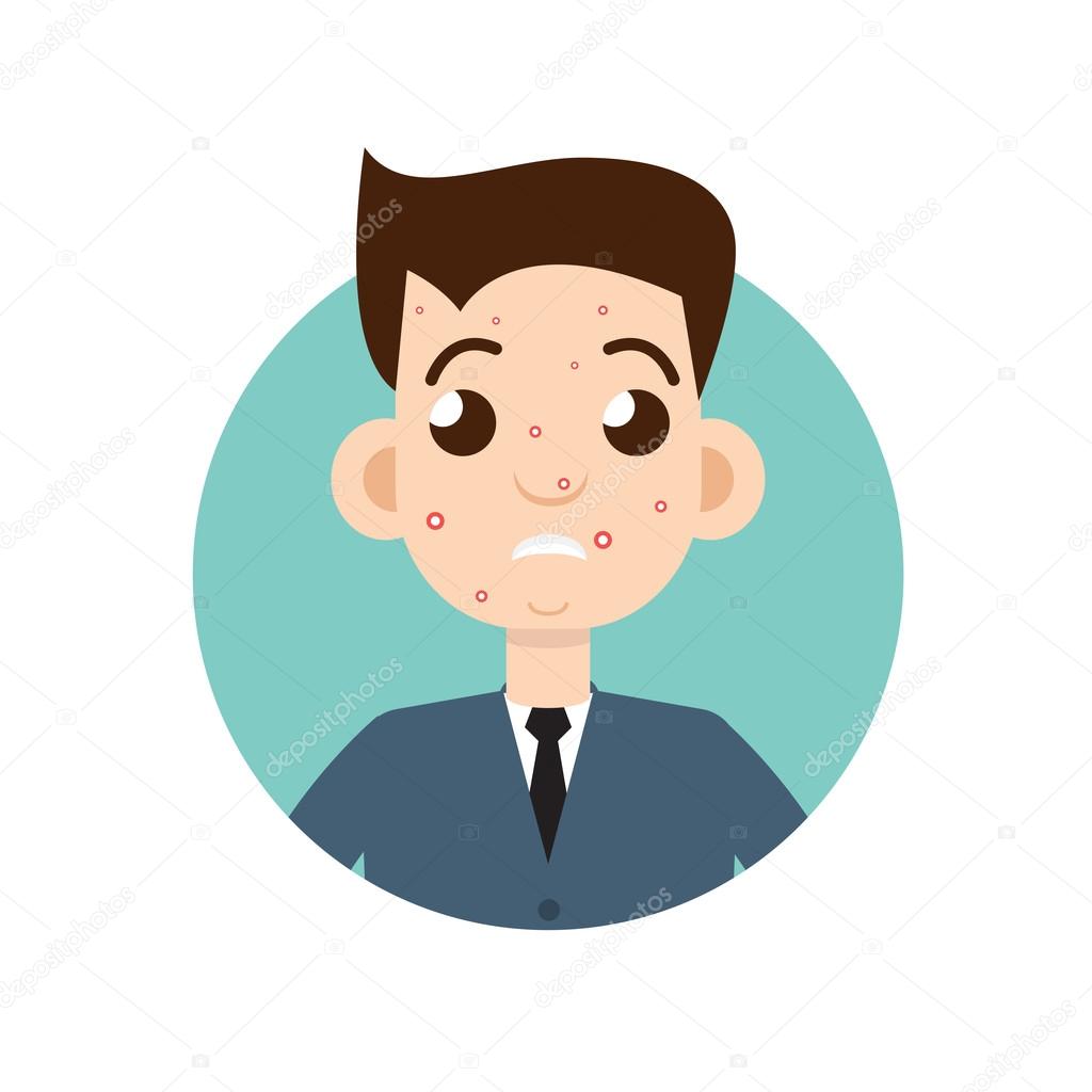 Acne Man Illustration U2014 Stock Vector U00a9 Ansim 118962524