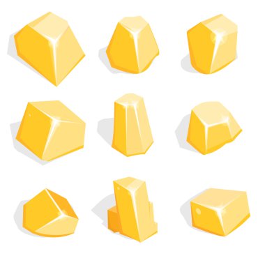 Gümüş kayalar şablon kümesi