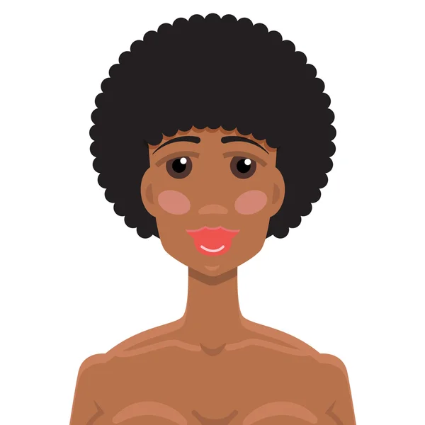 Jeune femme afro-américaine — Image vectorielle