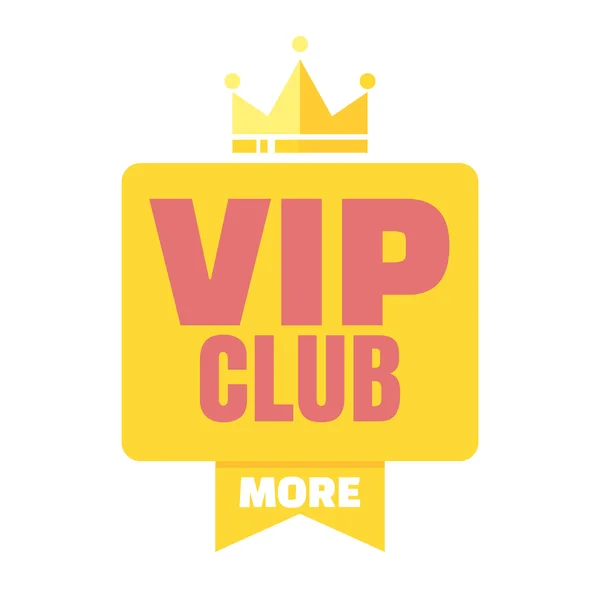 Logo klubu VIP v plochý — Stockový vektor