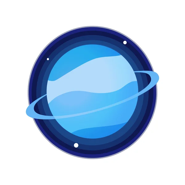 Urano planeta icono — Vector de stock
