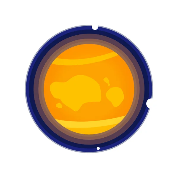 金星惑星アイコン — ストックベクタ