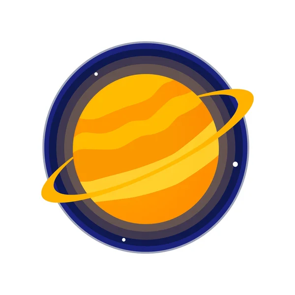 Ícone planeta Saturno — Vetor de Stock