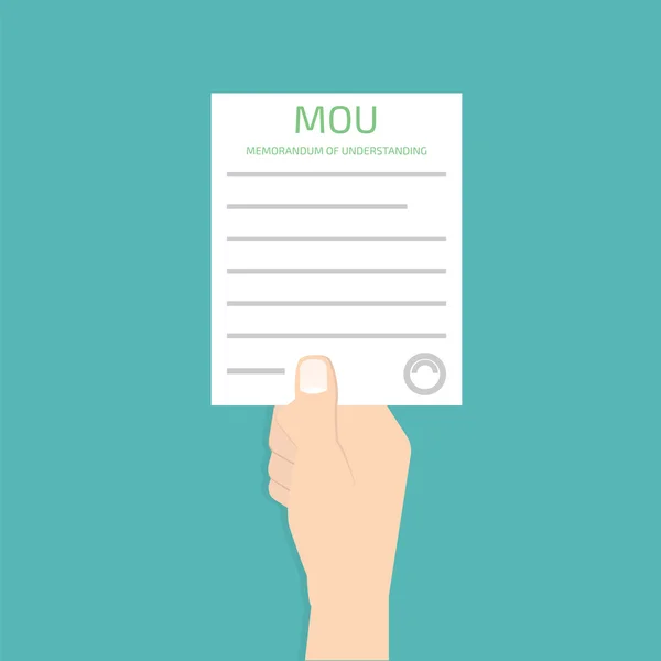 Memorandum van overeenstemming illustratie — Stockvector