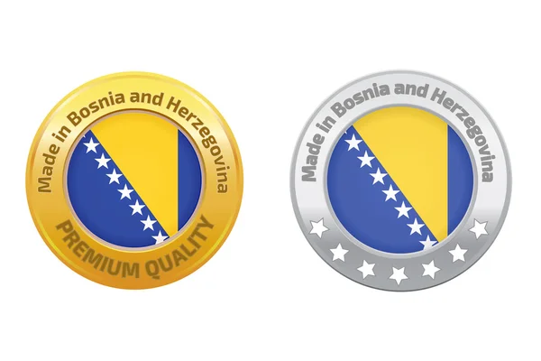 Set Made in Bosnië en Herzegovina logo set — Stockvector