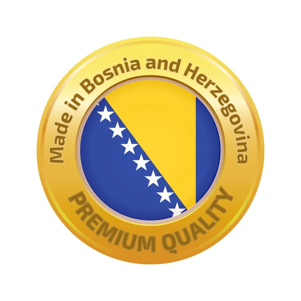 Hergestellt in Bosnien und Herzegowina Logo — Stockvektor
