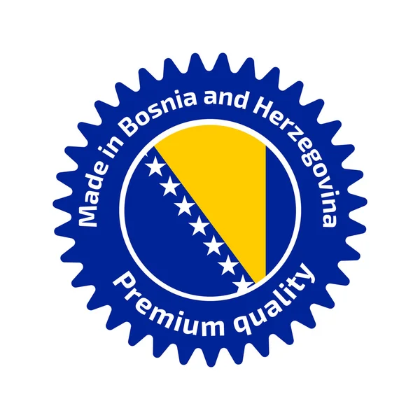 Hergestellt in Bosnien und Herzegowina Logo — Stockvektor