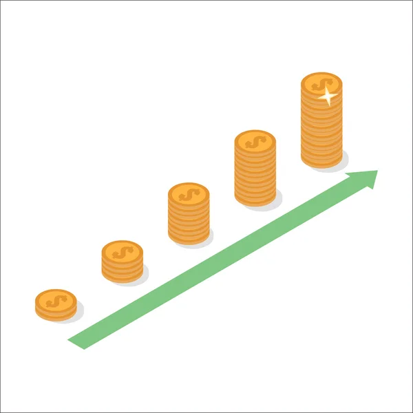 Grafico dei flussi di cassa — Vettoriale Stock