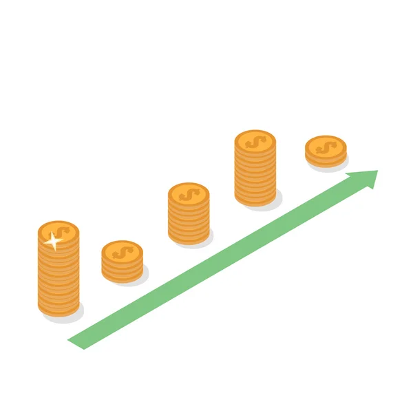 Grafico dei flussi di cassa — Vettoriale Stock