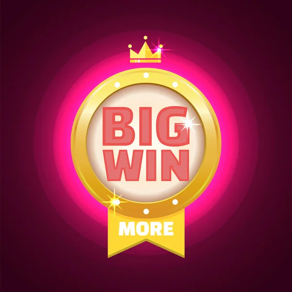 Big win banner — Stock Vector