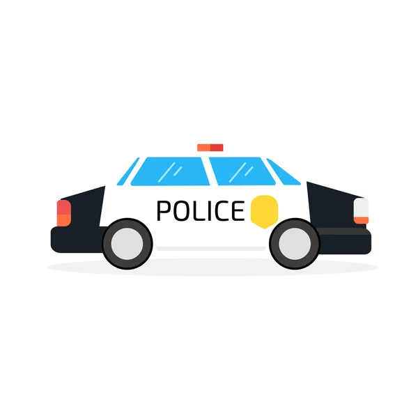 Coche de policía de dibujos animados — Vector de stock