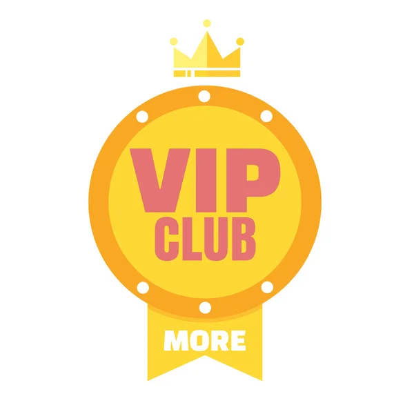 Λογότυπο του VIP club στην επίπεδη στυλ — Διανυσματικό Αρχείο