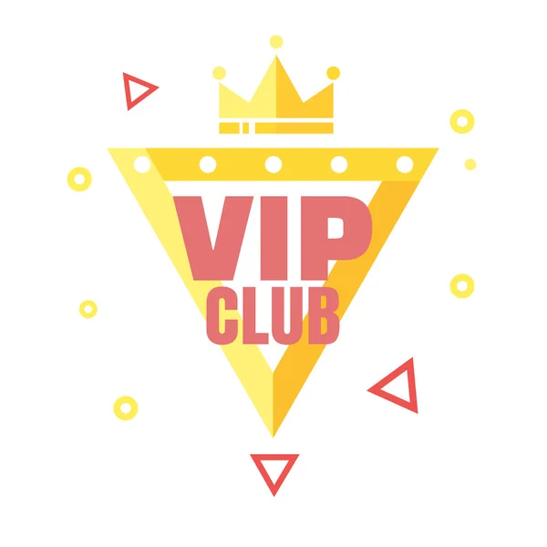 VIP-club logo in vlakke stijl — Stockvector