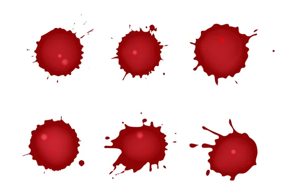 Salpicaduras de sangre realistas — Vector de stock