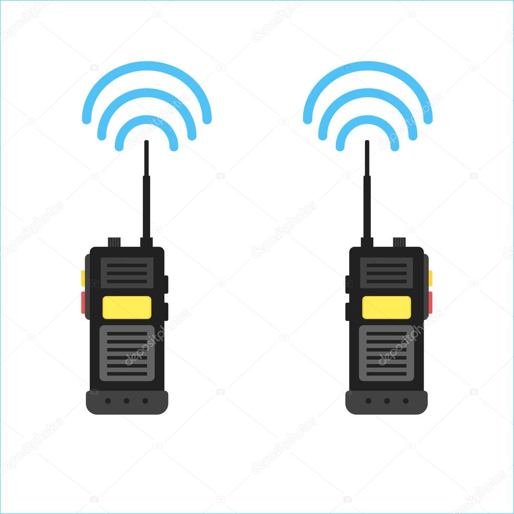 walkie talkie icon set
