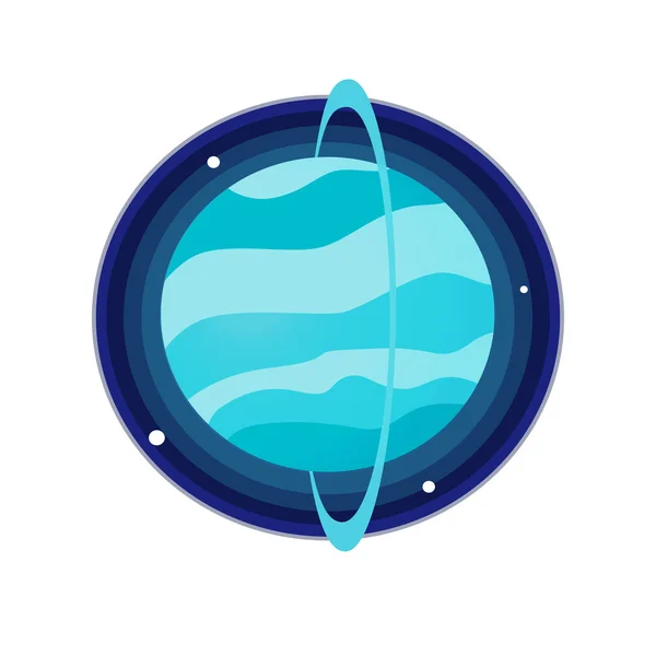 Neptune planet  icon — Stock Vector