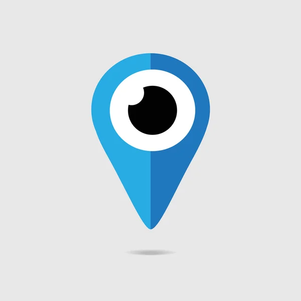 Icono del ojo GPS — Vector de stock