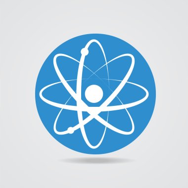 Electronics transform. The atomic model icon clipart
