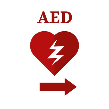 Beyaz simgesine defibrilatör