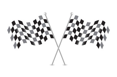 Damalı bayrak beyaz