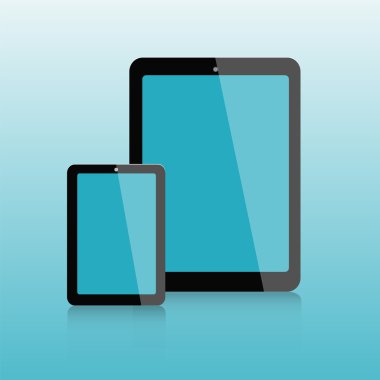 Bilgisayar mockup tablet ve smartphone
