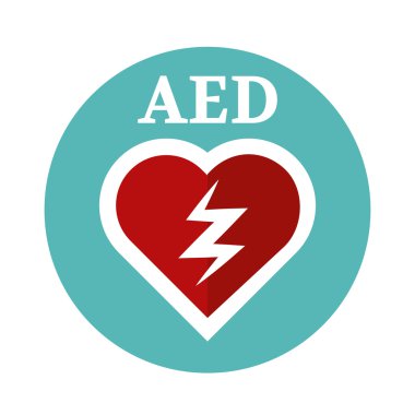 Beyaz simgesine defibrilatör