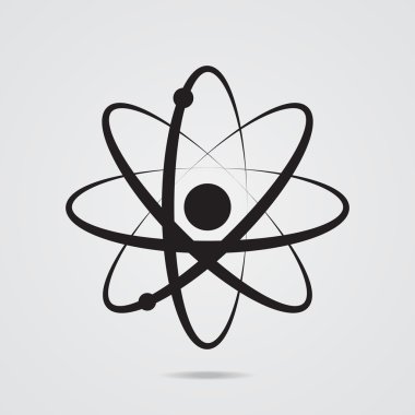 atom modeli simgesi siluet