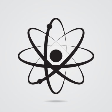 atomic model icon silhouette