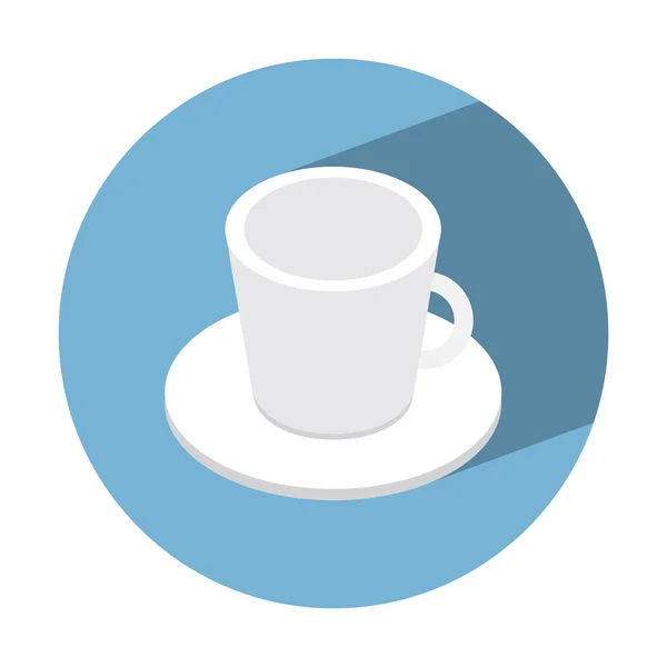 Coffe cup empty isometric icon — Stock Vector