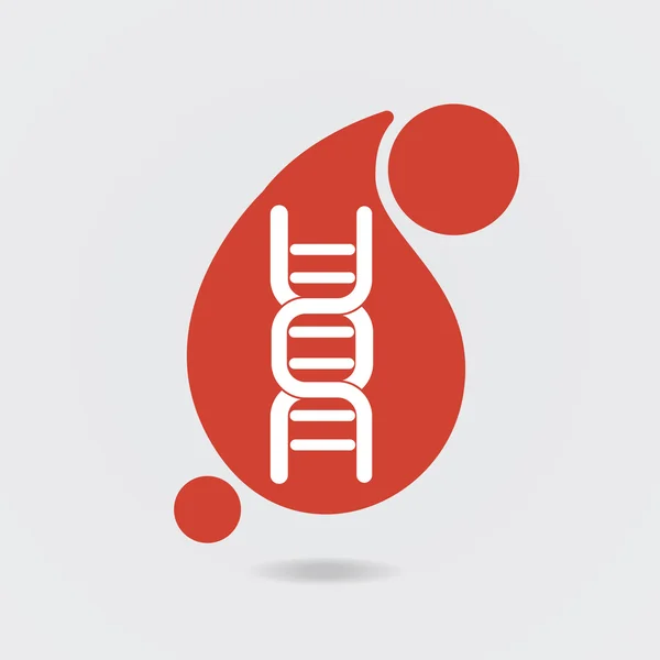 DNA blood icon — Stock Vector
