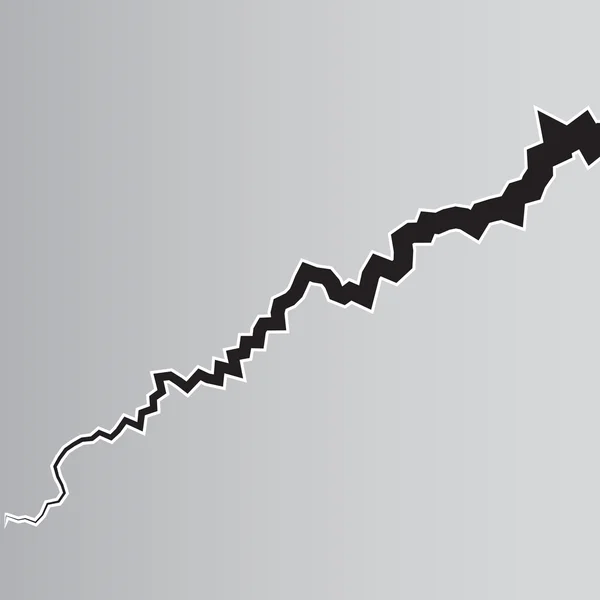 Rachadura da Terra em cinza — Vetor de Stock