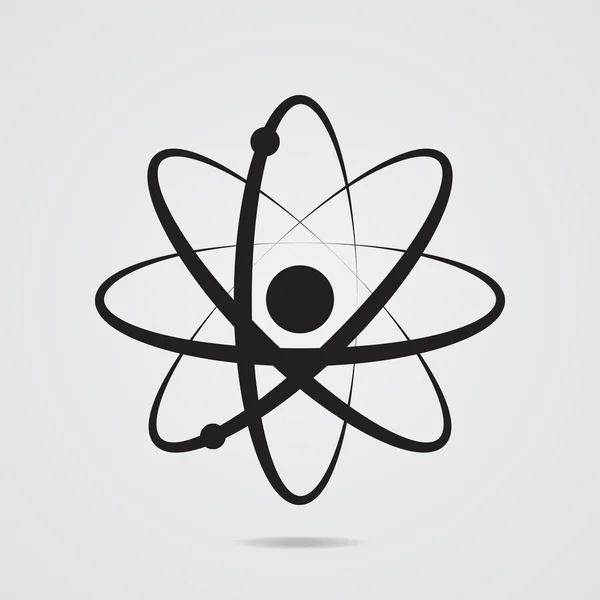 Atomaire model pictogram silhouet — Stockvector