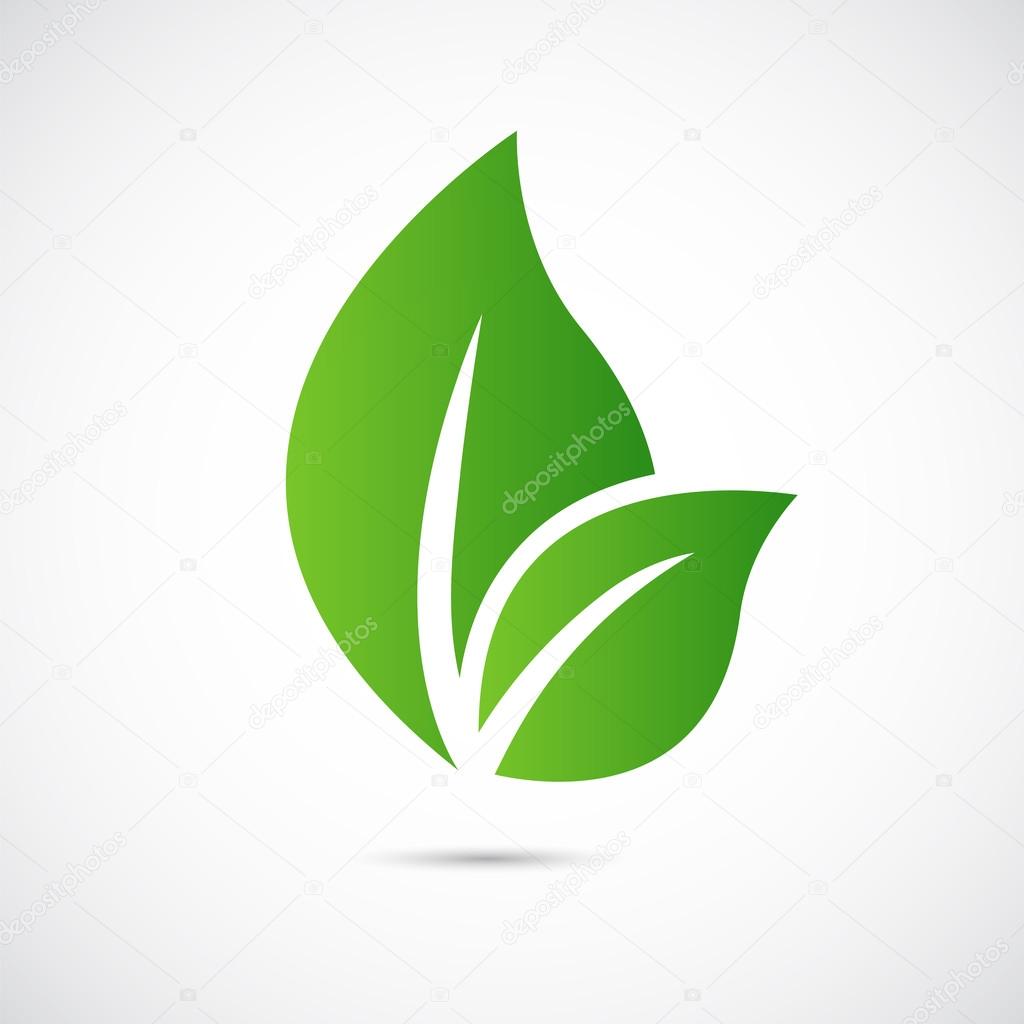 Abstract leafs care logo icon