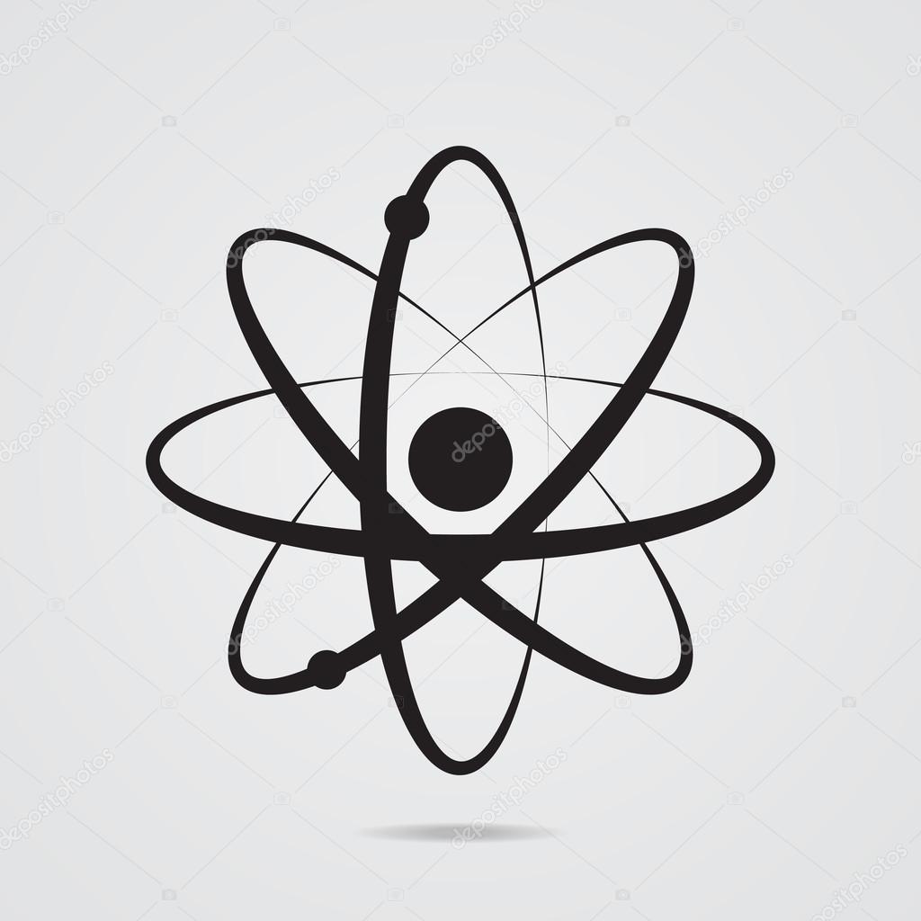 atomic model icon silhouette