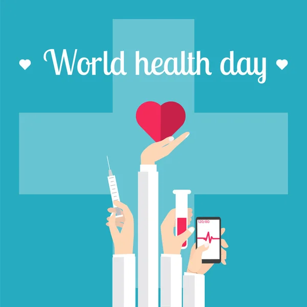 Health day icon — Stock Vector