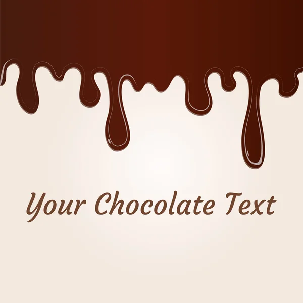 Chocolate con leche goteando — Vector de stock