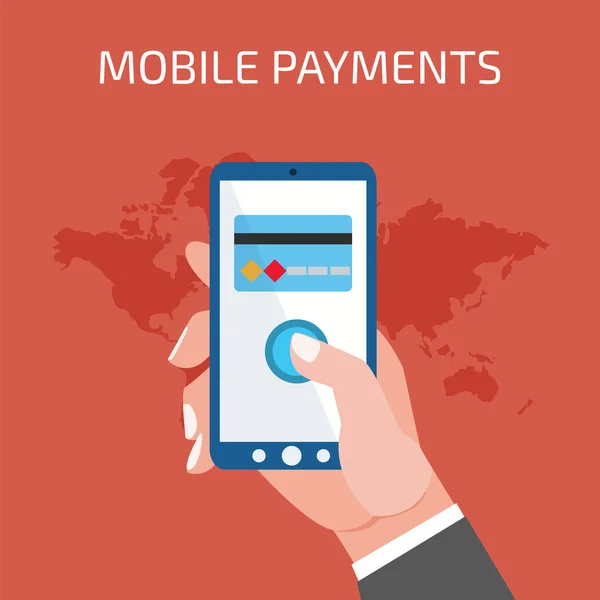 Concept de paiement mobile — Image vectorielle