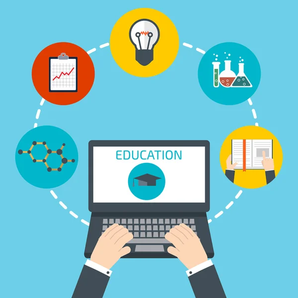 Conceito de Educação Online — Vetor de Stock