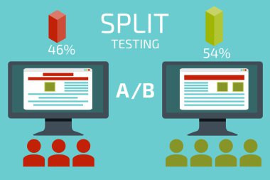 Bir AB karşılaştırma. Split test